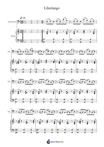 Libertango Sheet Music by Astor Piazzolla-Arr.Tethew Wolfdwight