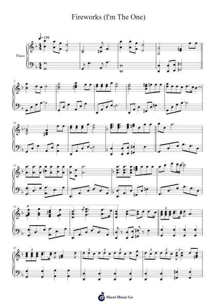 Fireworks (I'm The One) Sheet Music by ATEEZ-Arr.Rooryl Petnoel