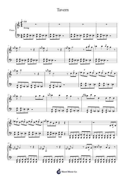 Tavern Sheet Music by Yu-Peng Chen-Arr.Natmatt