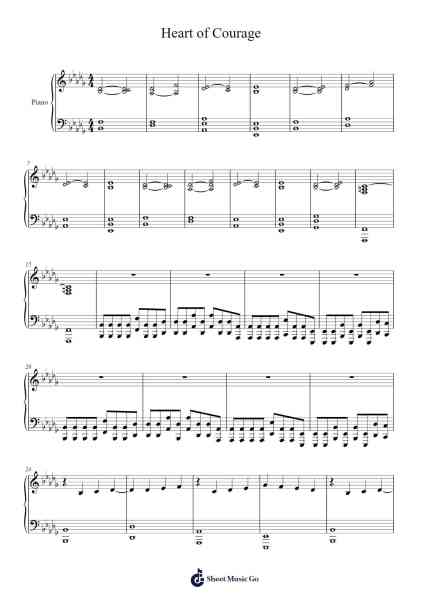 Heart of Courage Sheet Music by undefined-Arr.Auslus Yeachard