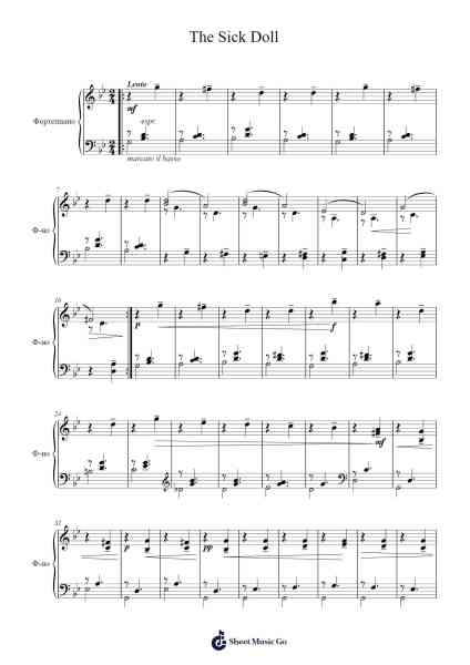 Album for the Young, Op. 39: No. 6, The Sick Doll Sheet Music by Pyotr Ilyich Tchaikovsky-Arr.Latckens