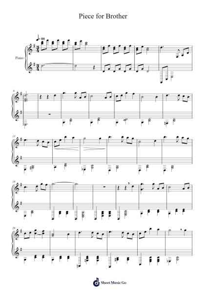 Piece for Brother Sheet Music by undefined-Arr.Leoduke Hodwey