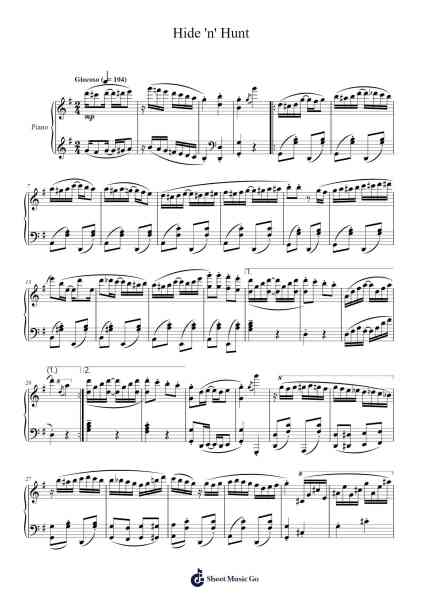Hide 'n' Hunt Sheet Music by Ryo Nagamatsu-Arr.Walshfox