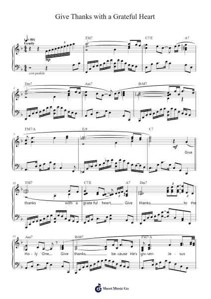 Give Thanks with a Grateful Heart Sheet Music by Henry Smith-Arr.Temlouie Ramsjo