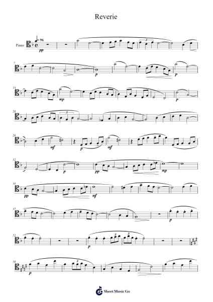 Reverie Sheet Music by Claude Debussy-Arr.Xabott