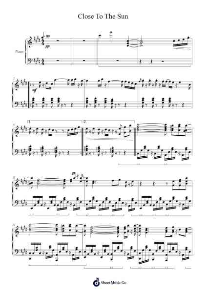 Close To The Sun Sheet Music by TheFatRat-Arr.Pearroe