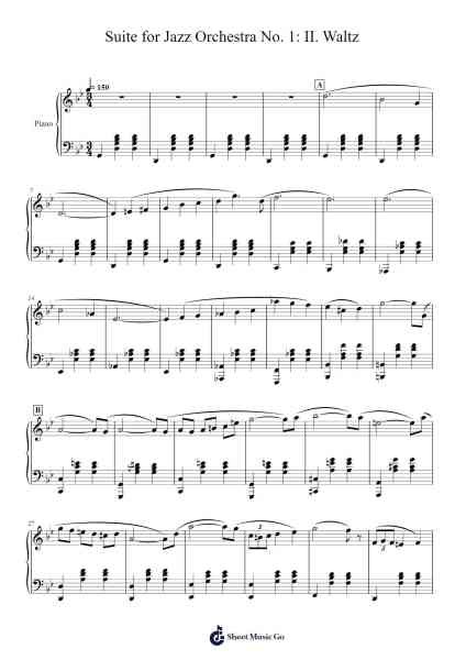 Suite for Jazz Orchestra No. 1: II. Waltz Sheet Music by Dmitri Shostakovich-Arr.Consdrow