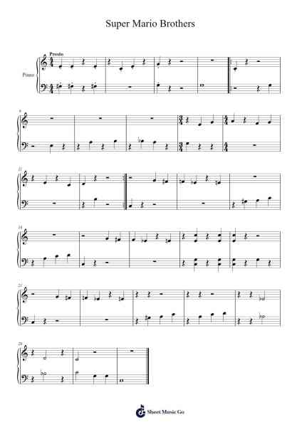 Super Mario Brothers Sheet Music by Koji Kondo-Arr.Trollstal