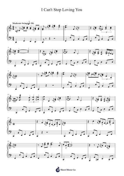 I Can't Stop Loving You Sheet Music by Conway Twitty/Don Gibson/Elvis Presley/Kitty Wells/Ray Charles-Arr.Morsedric