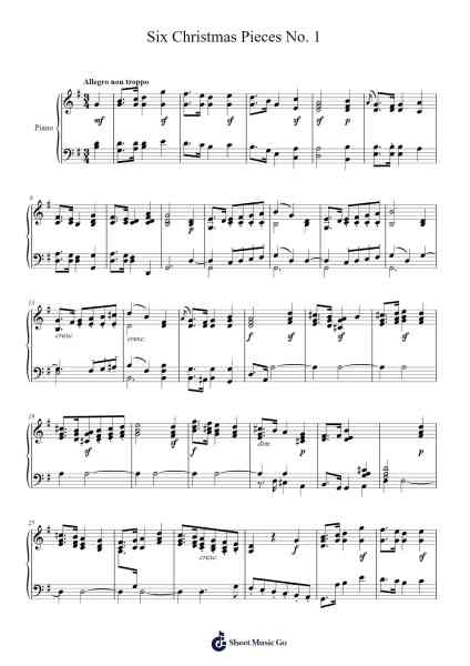 Six Christmas Pieces, Op. 72 No. 1 Sheet Music by Felix Mendelssohn-Arr.Fordlome