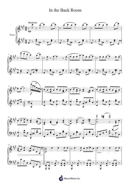 In the Back Room: TV-Size Version Sheet Music by syudou-Arr.Auslus Yeachard