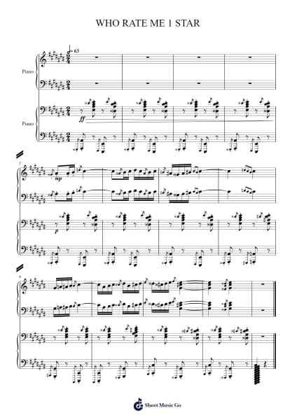 WHO RATE ME 1 STAR Sheet Music by russian master-Arr.Ivessid