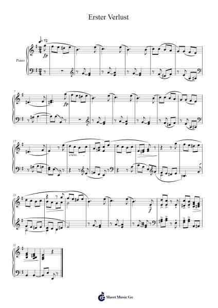 Erster Verlust, No. 16 from Album für die Jugend, Op. 68 Sheet Music by Robert Schumann-Arr.Springqe