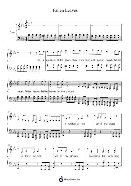 Fallen Leaves Sheet Music by Billy Talent-Arr.Sigice