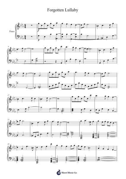 Forgotten Lullaby Sheet Music by Mudeth-Arr.Carldith Saxdunn