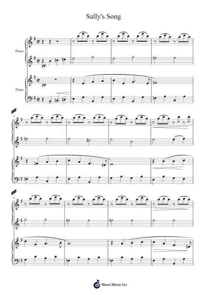 Sally's Song Sheet Music by Danny Elfman-Arr.Francesphrey Faholmes