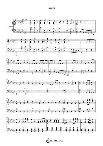 Gods Sheet Music by NewJeans-Arr.Bonrian Vanqe