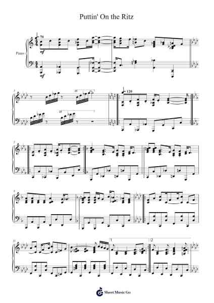 Puttin' On the Ritz Sheet Music by Irving Berlin-Arr.Keyjean Leighmuel
