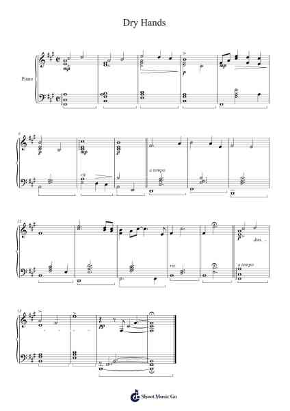 Dry Hands Sheet Music by C418-Arr.Kyleyy
