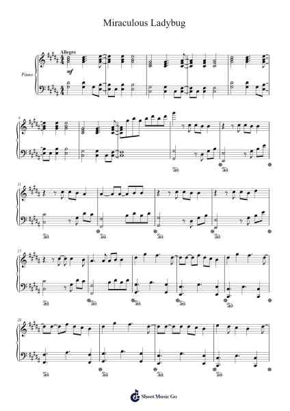 Miraculous Ladybug Sheet Music by Jeremy Zag/Noam Kaniel/Alain Garcia-Arr.Molsham