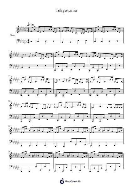 Tokyovania Sheet Music by SharaX-Arr.Timridge