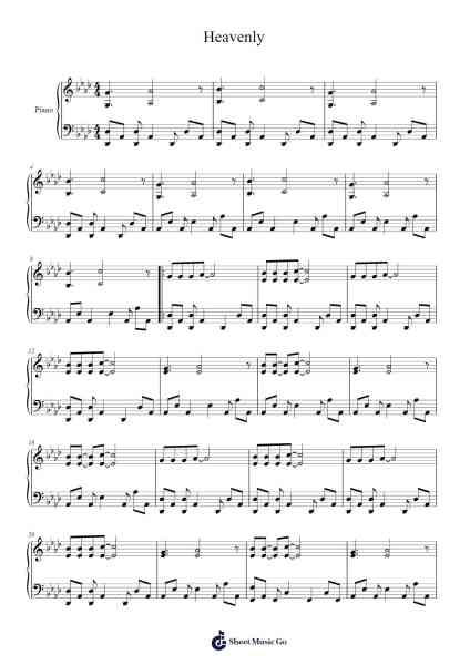 Heavenly Sheet Music by Cigarettes After Sex-Arr.Bownio Elroytier