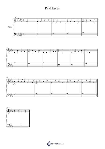 Past Lives Sheet Music by BØRNS-Arr.Cookje