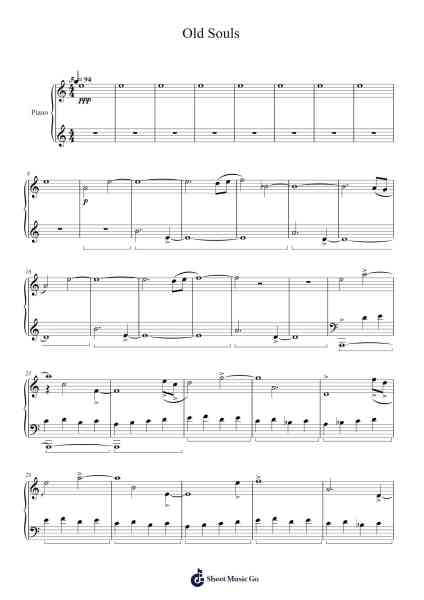 Old Souls from Inception Sheet Music by Hans Zimmer-Arr.Peay