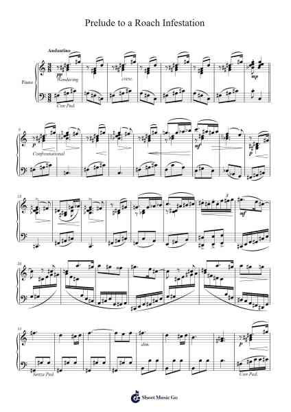 Prelude to a Roach Infestation Sheet Music by lexmingo324-Arr.Dobing