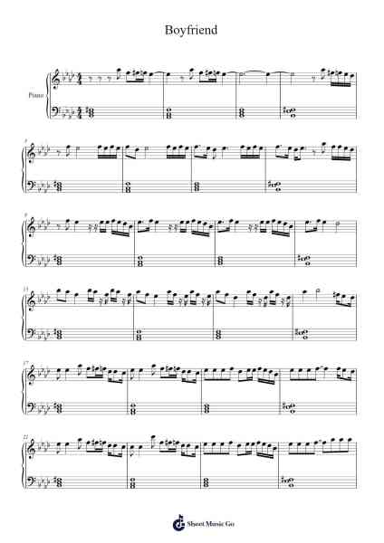 Boyfriend Sheet Music by Ariana Grande/Social House-Arr.Franfield Pricecil