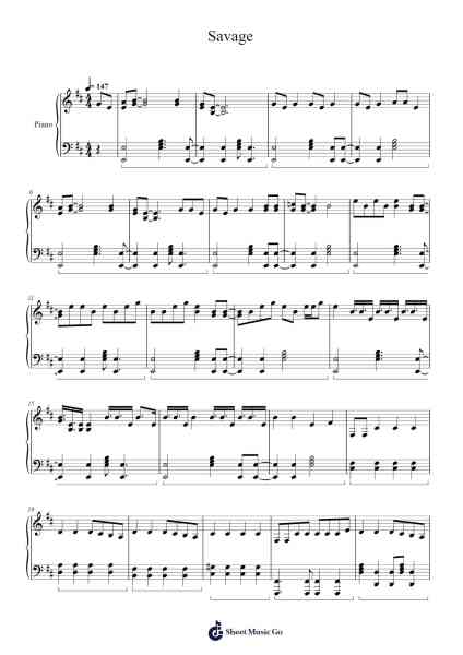 Savage Sheet Music by aespa-Arr.Mattvey Chilrick