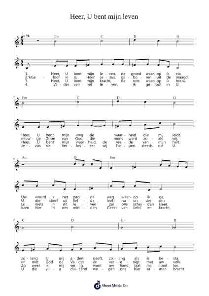 Heer, U bent mijn leven Sheet Music by Pierangelo Sequeri-Arr.Noelpiers Sonmann