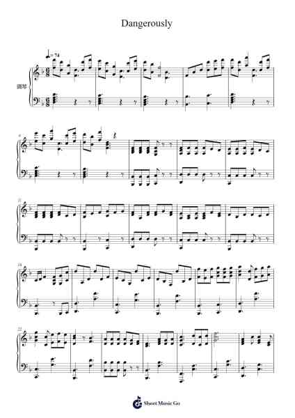 Dangerously Sheet Music by Charlie Puth-Arr.Nanholt Walkchi