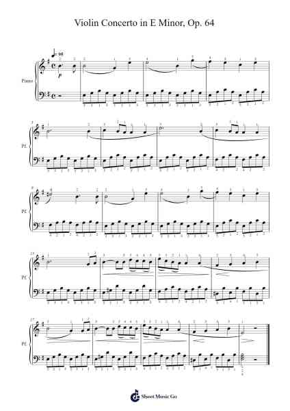 Violin Concerto in E Minor, Op. 64: I. Allegro molto appassionato Sheet Music by Felix Mendelssohn-Arr.Robva