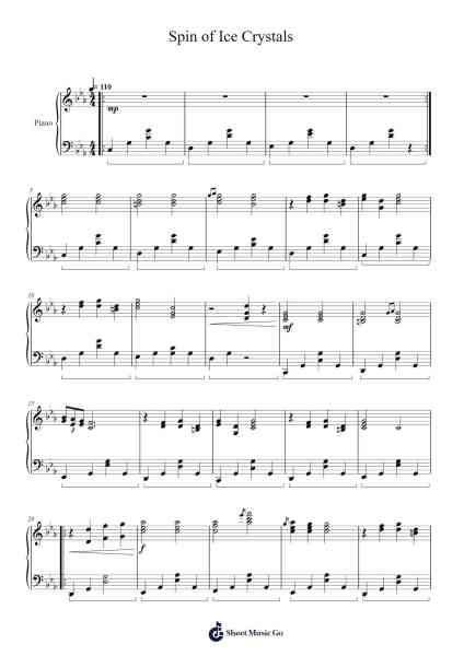 Spin of Ice Crystals - Genshin Impact Sheet Music by Yu-Peng Chen-Arr.Clevestowe Walkyes