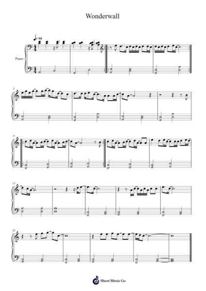 Wonderwall Sheet Music by Oasis-Arr.Virgreg
