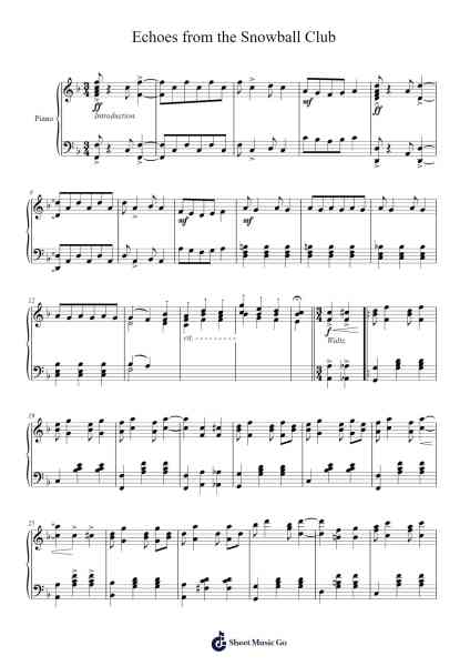 Echoes from the Snowball Club Sheet Music by Harry P. Guy-Arr.Abralph Strares