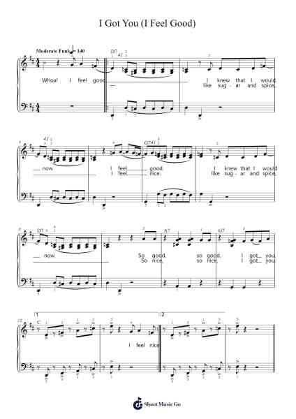I Got You (I Feel Good) Sheet Music by James Brown-Arr.Wattsh