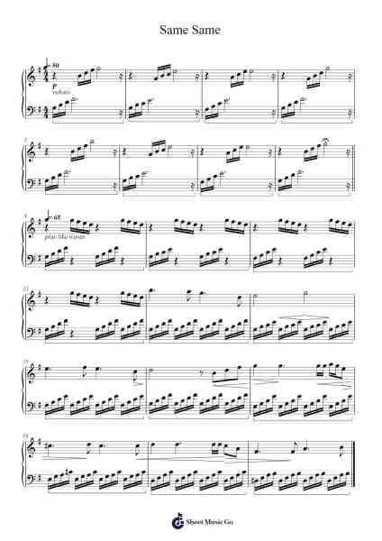 Same Same Sheet Music by Galssam-Arr.Flowergess