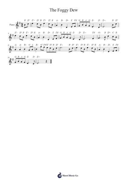 The Foggy Dew Sheet Music by Whistle Workshops-Arr.Westier Haylay