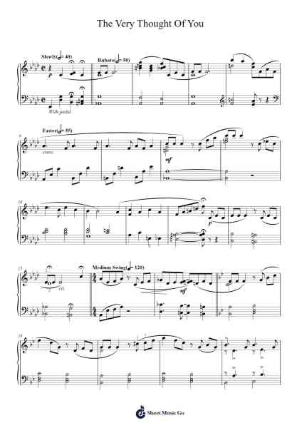 The Very Thought Of You Sheet Music by Frank Sinatra-Arr.Bartblack Jobky