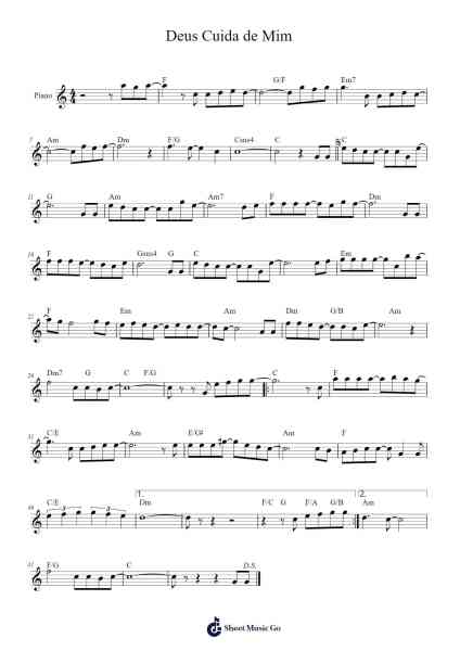 Deus Cuida de Mim Sheet Music by Gisrey-Arr.Vindiah Jeanvis
