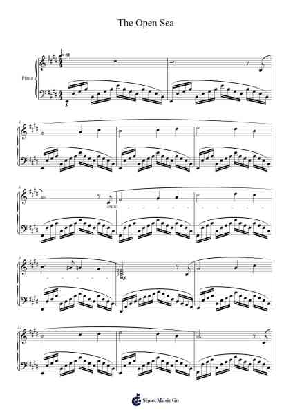 The Open Sea Sheet Music by Masao Aichi-Arr.Bellper Cowcolm