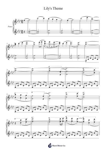 Lily's Theme Sheet Music by Alexandre Desplat-Arr.Everkeith Abters