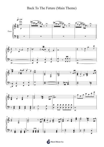 Back To The Future (Main Theme) 乐谱由 Alan Silvestri - 编曲 Beague Kinglor