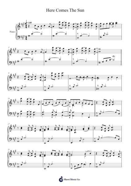 Here Comes The Sun Sheet Music by undefined-Arr.Quenram