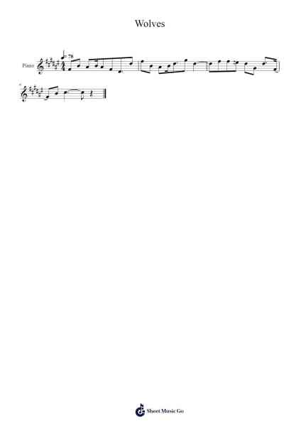 Wolves Sheet Music by Kanye West-Arr.Cofvey Fieldmeo