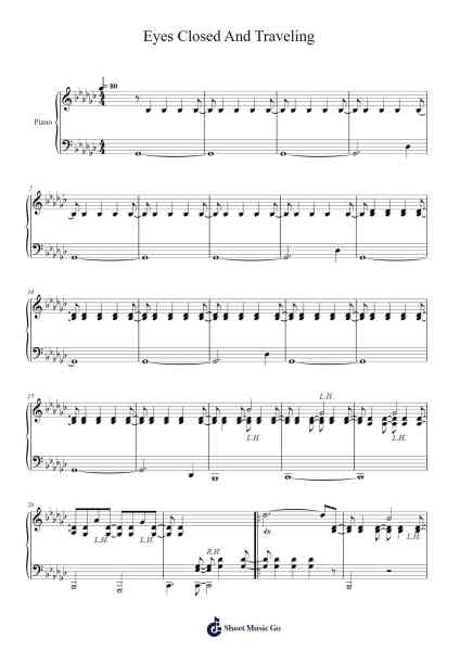 Eyes Closed And Traveling Sheet Music by Peter Broderick-Arr.Tifville