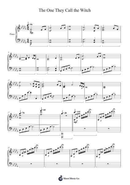 The One They Call the Witch Sheet Music by Yasunori Nishiki-Arr.Jonessen Steinsia