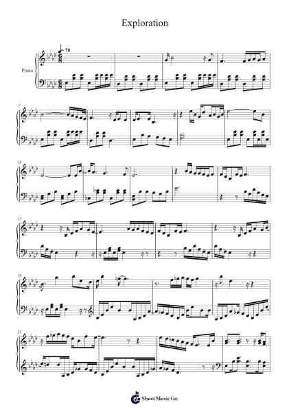 Exploration Sheet Music by Bruno Coulais-Arr.Nodric